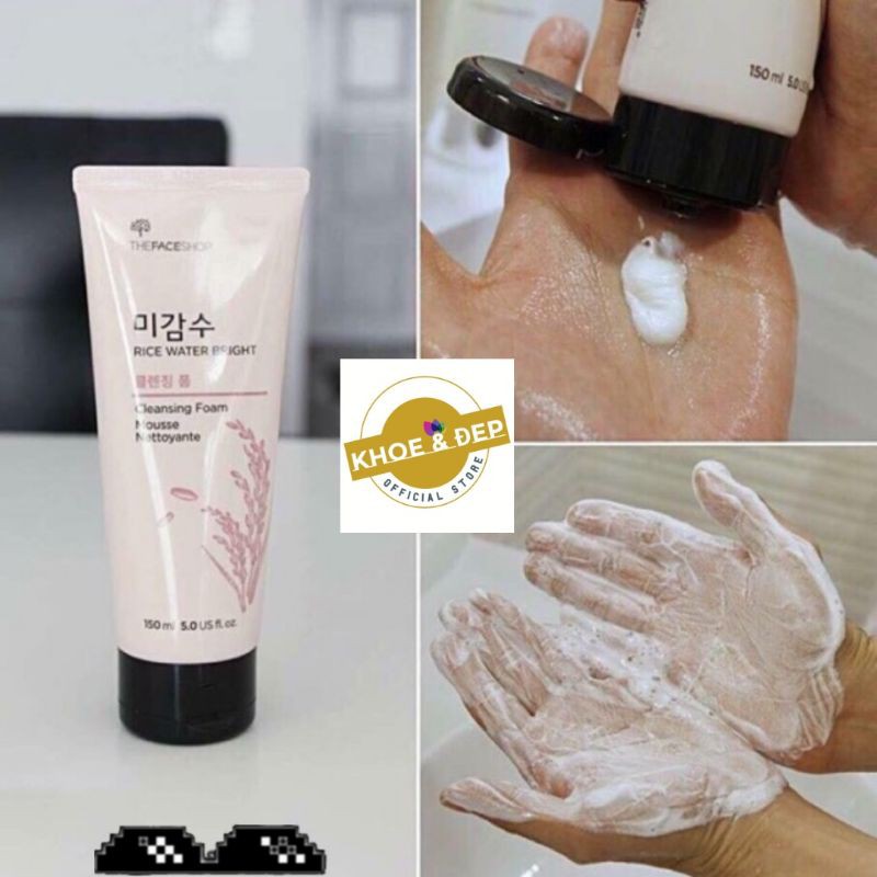 Sữa Rữa Mặt Gạo Làm Sáng Da THEFACESHOP ⭐CHÍNH HÃNG⭐ RICE WATER BRIGHT CLEANSING  FOAM 150ml | BigBuy360 - bigbuy360.vn