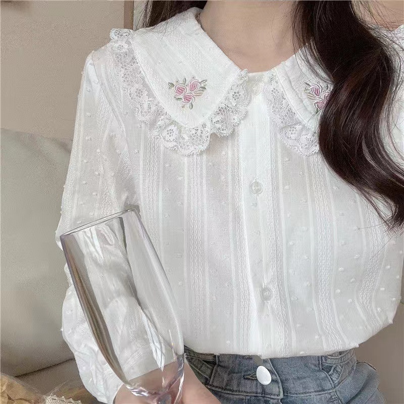 Hàng Mới Về Áo Sơ Mi Dài Tay Dáng Rộng Phong Cách Hàn Quốc Baju Wanita Lengan Panjang Hàng Mới Dành Cho Bạn Nữ