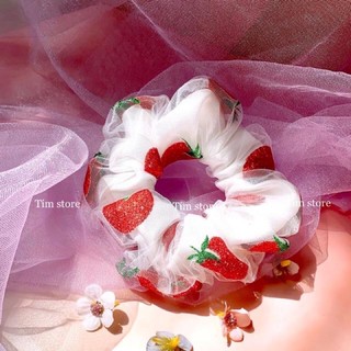 SCRUNCHIES DÂU TÂY 2 LỚP
