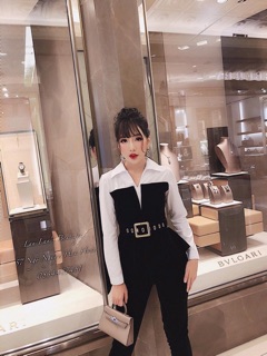 Set sơ mi,quần kèm đai cao cấp