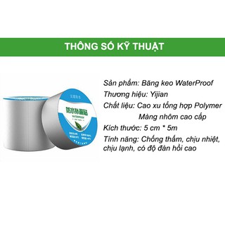 BĂNG KEO SIÊU DÍNH CHỐNG THẤM 5CM