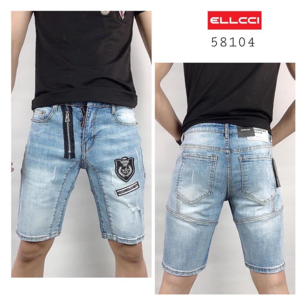 Quần bò nam ngắn - Quần jean nam ngắn cực đẹp màu xanh nhạt, shop uy tín ELLCCI Thiên đường quần bò jean nam đẹp ⚡ * ❕