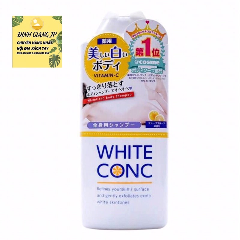 Sữa Tắm Trắng Da White Conc Vitamin C 360M