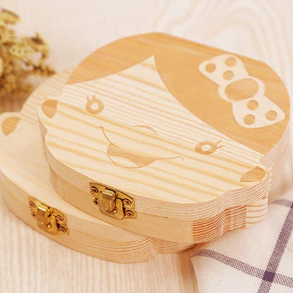 Hộp Gỗ Lưu Trữ Răng Sữa Em Bé Thông Dụng Sáng Tạo