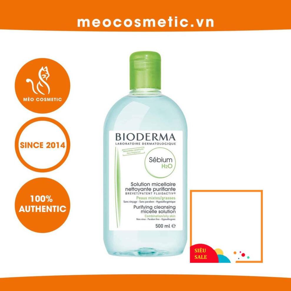 Nước Tẩy Trang Bioderma 500ml Hồng  Créaline H20 - Nước Tẩy Trang Cho Mọi Loại Da (100ml ~ 500ml)