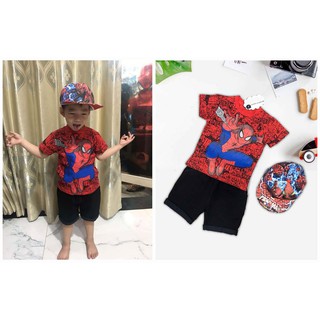 Đồ siêu nhân lửng Người nhện Comic kèm nón 3D