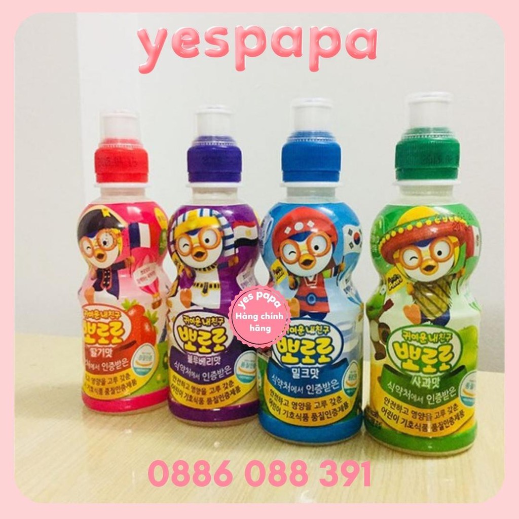 Nước uống Pororo hương vị trái cây dành cho trẻ em 235ml/chai