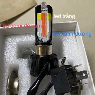 đèn led RTD sáng 40w 3 màu ( có demi ) gắn nhiều xe máy