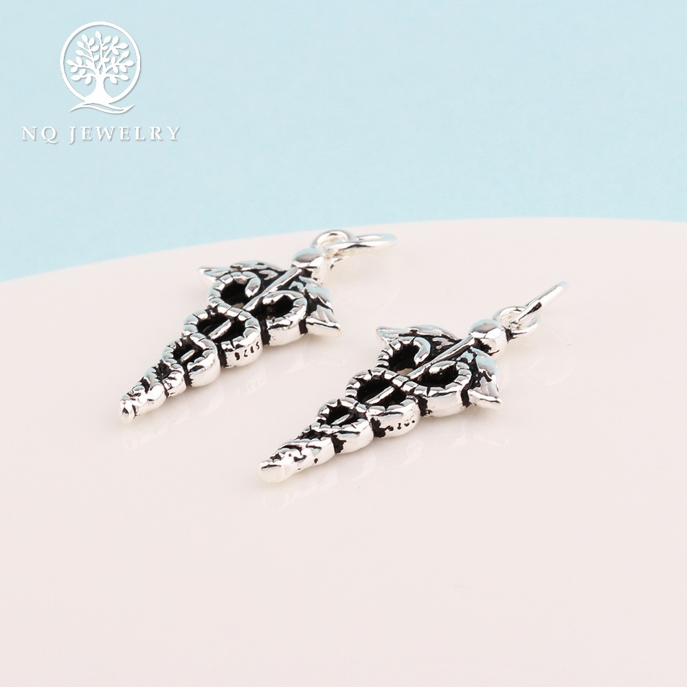 Charm bạc phụ kiện cácnh thiên thần treo - NQ Jewelry