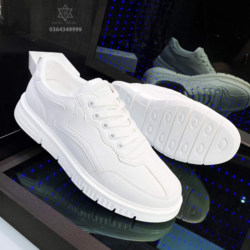 [Xả Kho]Giày Sneaker Nam Trắng GT06 - Giày Thể Thao Da Nam Cao Cấp