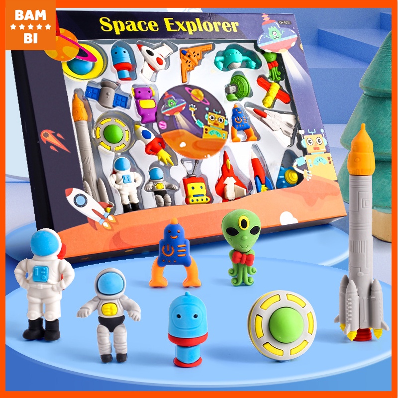 Gôm tẩy hình Khủng long, Động vật, Vũ trụ dễ thương cho bé trai, bé gái