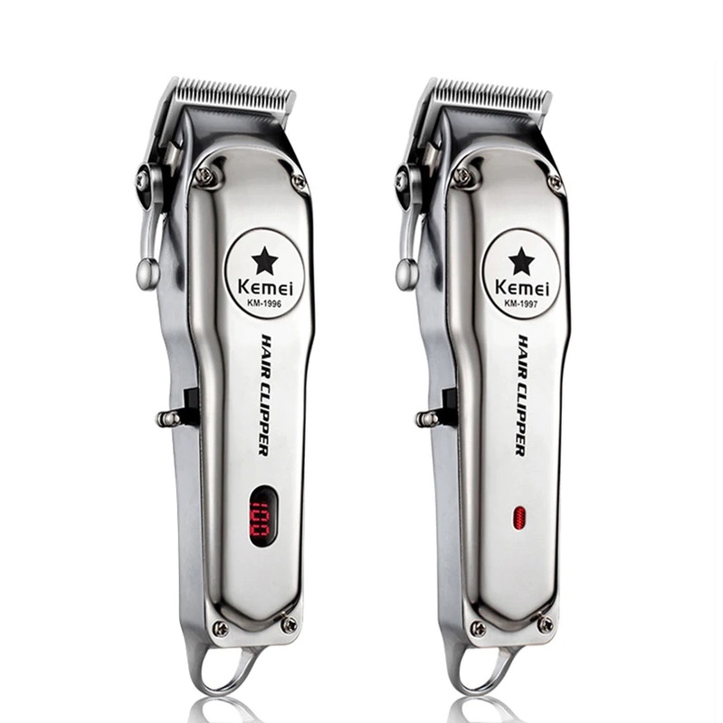 Tông Đơ Cắt Tóc Chuyên Nghiệp Kemei KM-1998 Thân Nhôm Nguyên Khối - Pin Lithium Cao Cấp - Hàng Đập Hộp