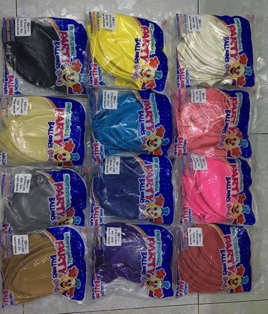 BÓNG TRÒN CỠ ĐẠI - BÓNG JUMBO MÀU TRƠN THÁI LAN SIZE 36&quot; - 70cm (túi 10q)