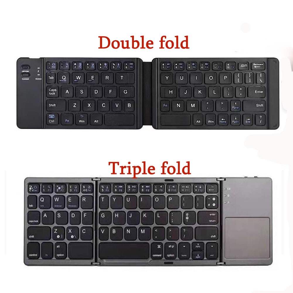 Bàn phím bluetooth không dây có thể gập lại mini di động cho máy tính bảng điện thoại ipad