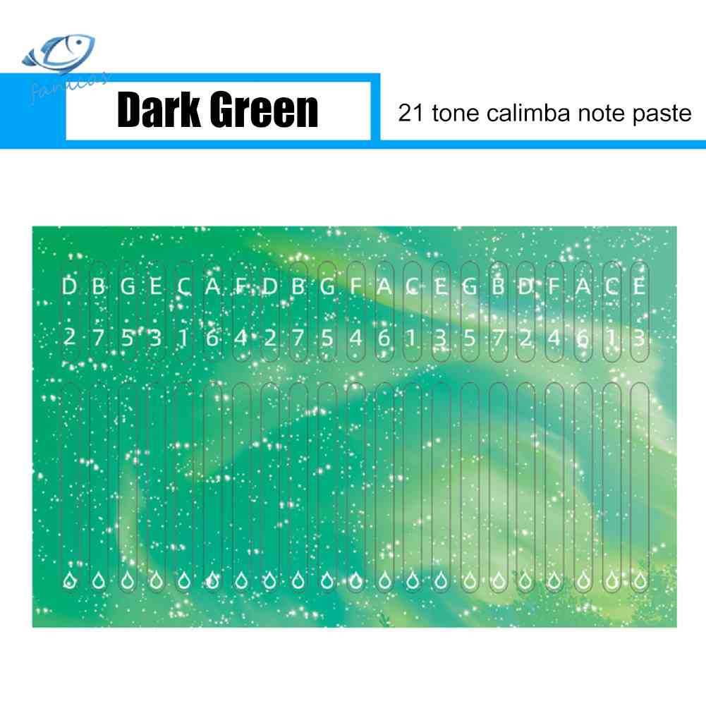 Sticker Dán Đàn Kalimba 21 Phím Cho Người Mới Bắt Đầu