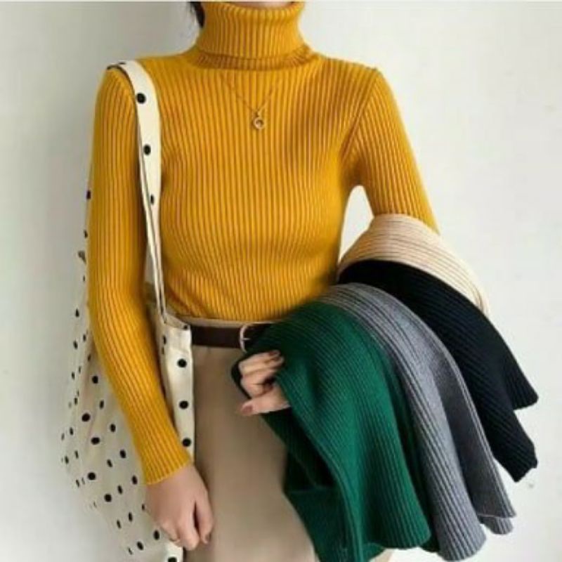 Mới Nhất Áo SWEATER Dệt Kim Dáng Ôm Hình Hoa Cúc / Rùa Rjut Cho Nữ Công Sở / Người Lớn Kiểu Hàn Quốc 2022 / ALA