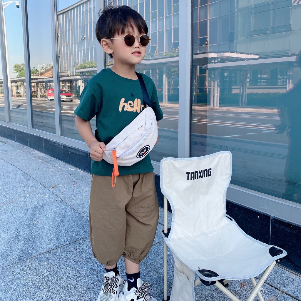 Túi Đeo Chéo Ngực, Túi Bao Tử, Phong Cách Thể Thao Hàn Quốc Dành Cho Bé Trai Bé Gái Thời Trang 2022