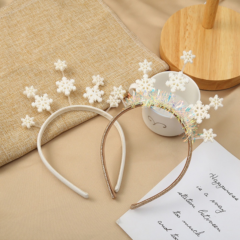 Băng Đô Cài Tóc Rửa Mặt Trang Trí Hình Bông Tuyết Hoạt Hình Dành Cho Bạn Nữ