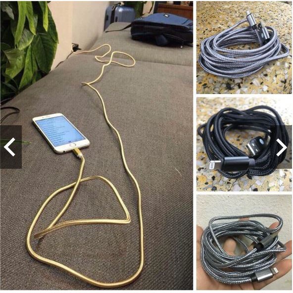 Cáp sạc siêu nhanh cho Iphone, sam sung, oppo,.... bọc dù-chống đứt, dài 3m SIÊU TIỆN DỤNG