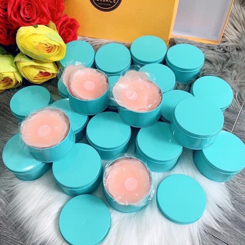 Hộp 10 miếng dán ngực, miếng dán ti silicon tái sử dụng nhiều lần