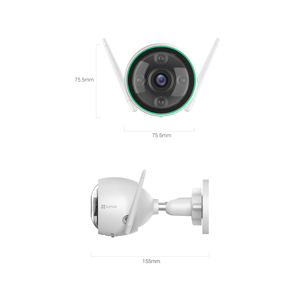 Camera ngoài trời EZVIZ C3N 1080P công nghệ AI thông minh-Có mầu ban đêm