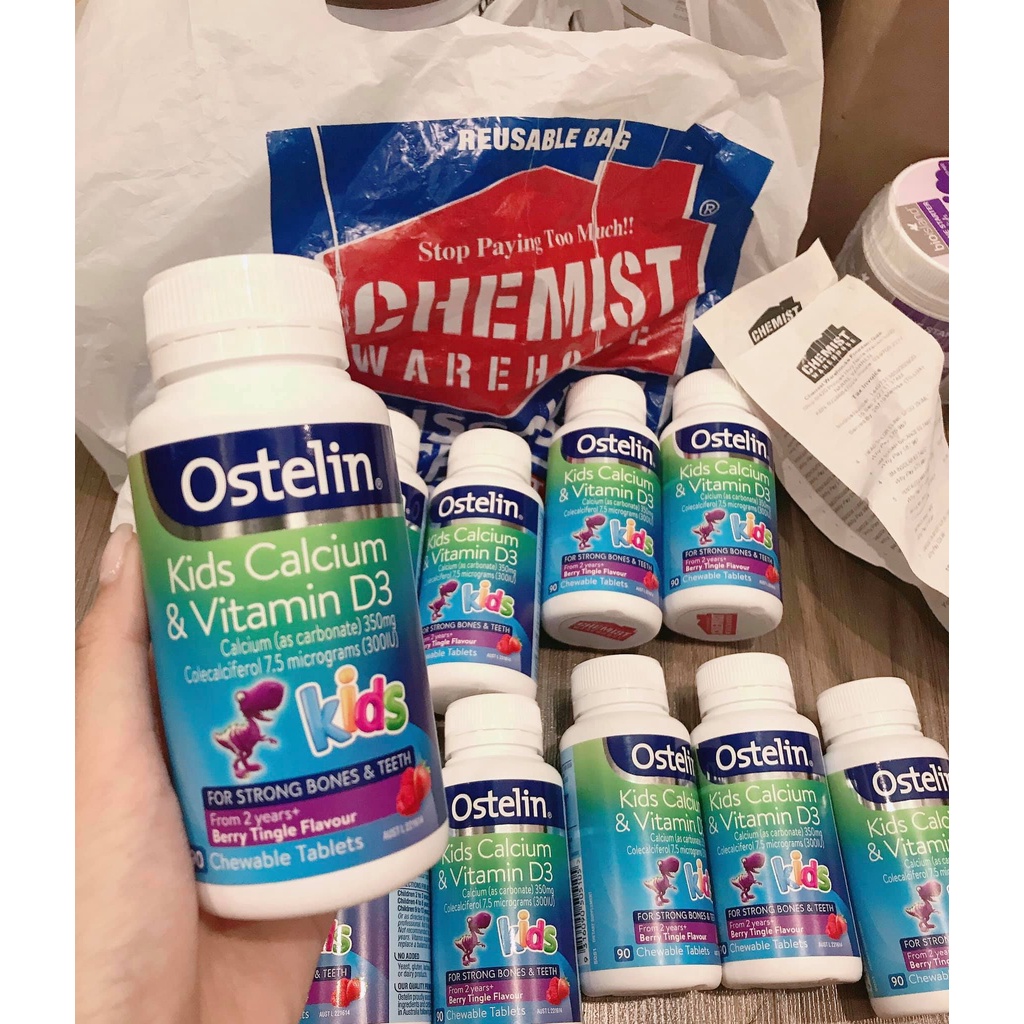 KẸO CANXI Khủng Long Kids Calcium Vitamin D3 Ostelin 90 viên