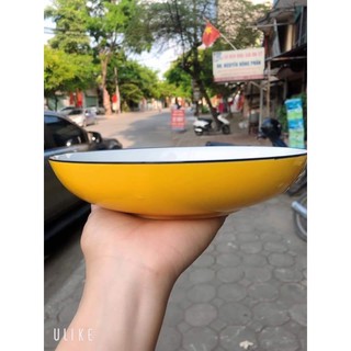 Đĩa sâu lòng màu vàng siêu đẹp size 20