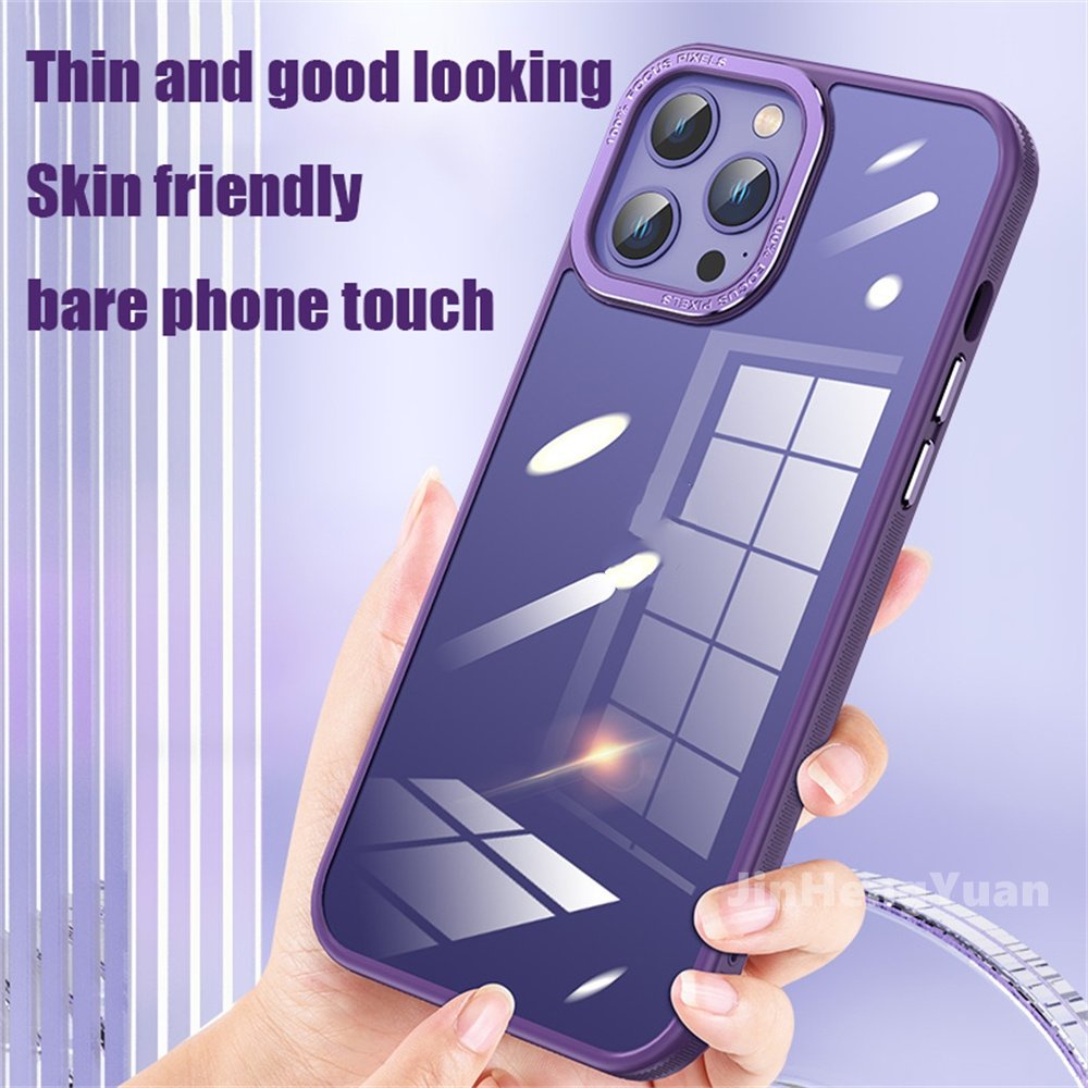 Ốp Điện Thoại Acrylic Mềm Chống Sốc Cao Cấp Cho IPhone 14 Plus 13 12 Pro Max