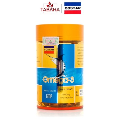 Viên Uống Tinh Dầu Cá Costar Omega 3 1000mg Hộp 100 Viên