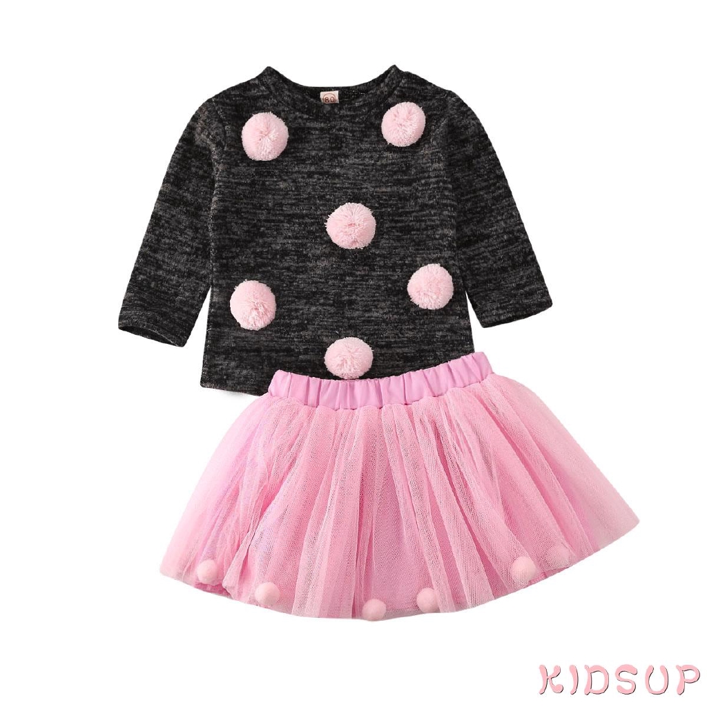 Bộ Đồ Gồm 2 Món Áo Sweater + Chân Váy Tutu Cho Bé Gái