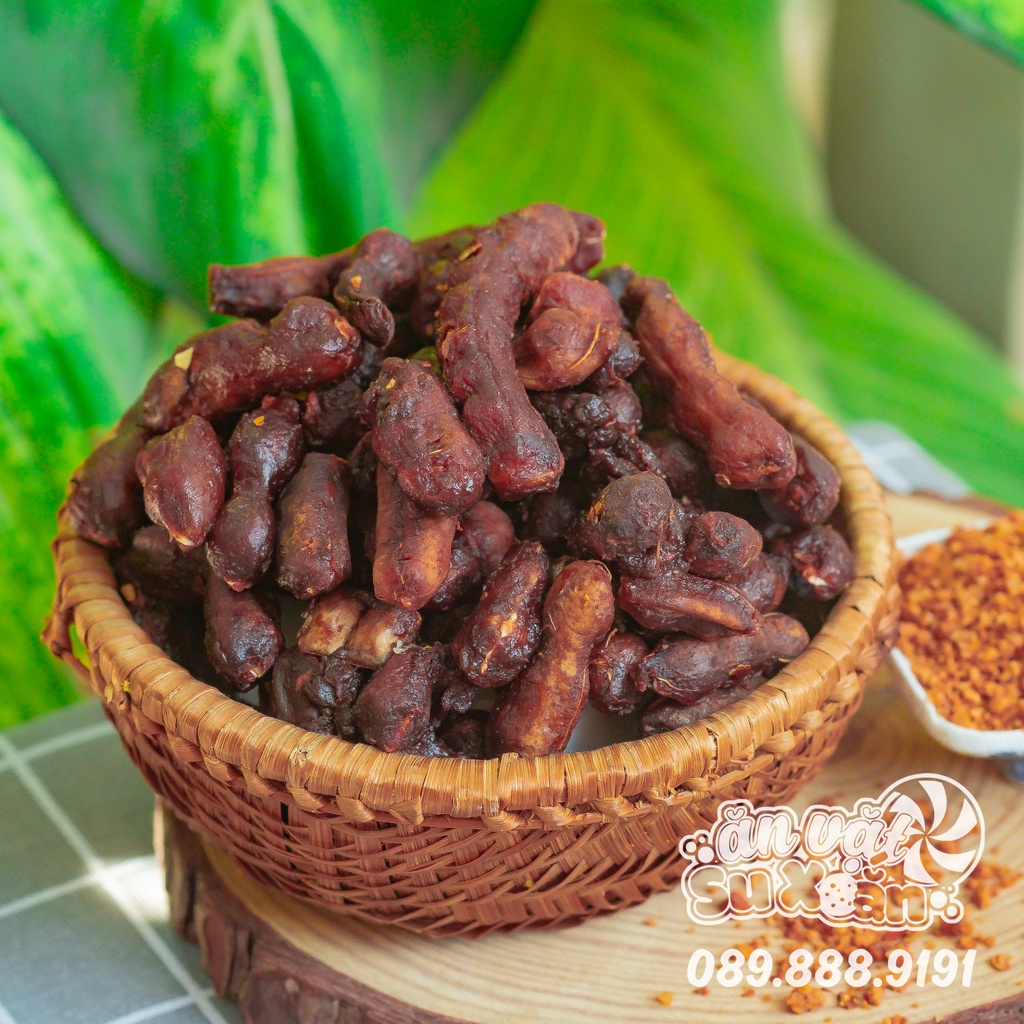 Me lào lột chấm muối tôm Ăn Vặt Su Xoắn