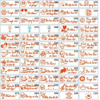 Con dấu tiểu học (Cô khen, con cần cố gắng,... ) ngộ nghĩnh nhiều mẫu