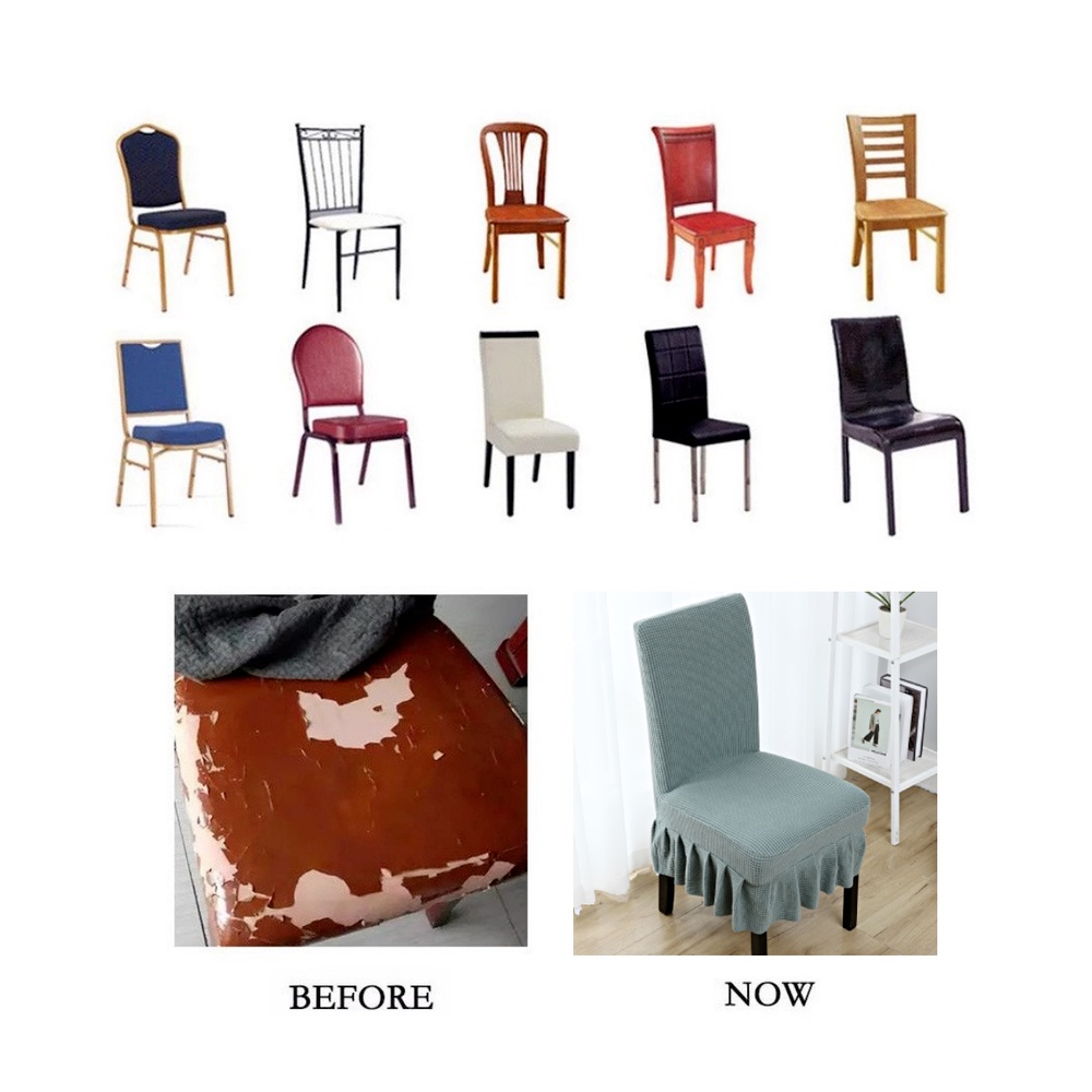 Vỏ Bọc Ghế Ngồi Bàn Ăn Co Giãn Độc Đáo Trang Trí Nhà Cửa/ Tiệc Cưới