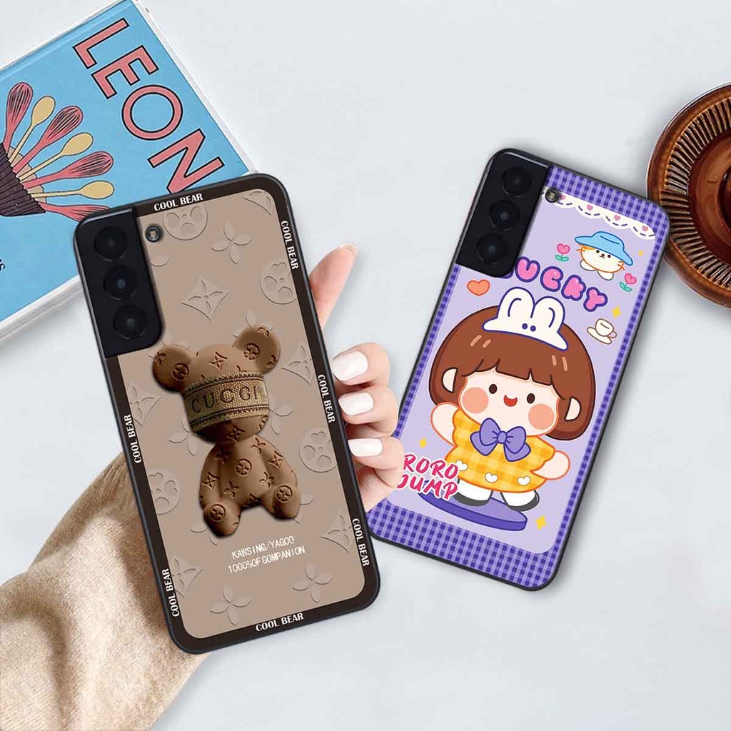 Ốp Samsung S21 / S21 Plus / S21+/ S21 FE bear brick, gấu đáng yêu, dễ thương