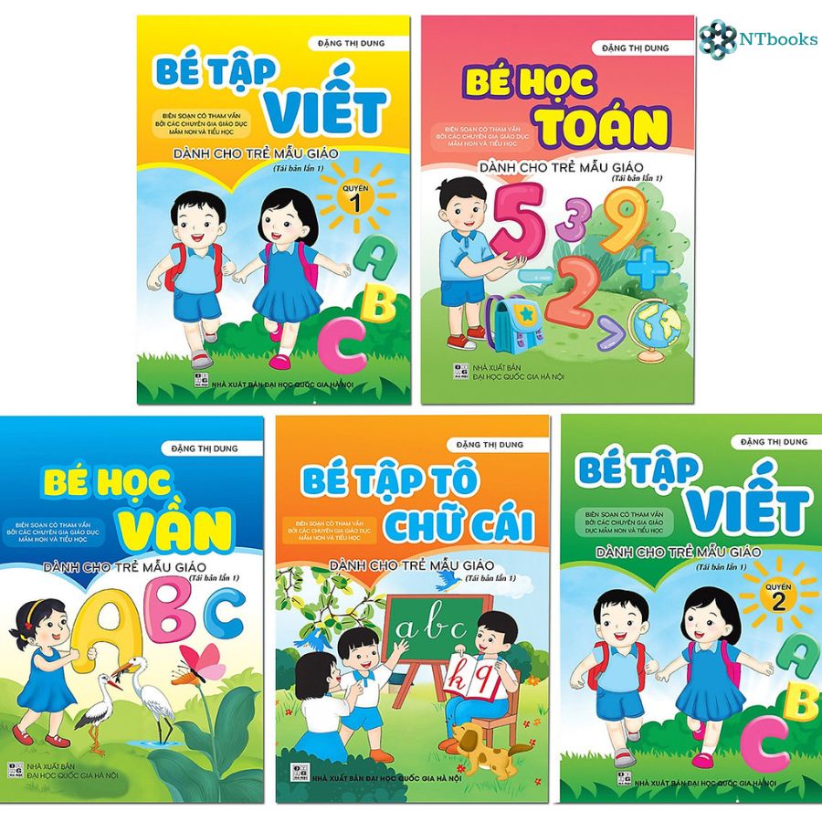 Sách Combo 5 cuốn: Bé tập viết và tập tô dành cho trẻ mẫu giáo (Đặng Thị Dung)