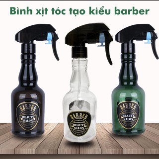 Bình xịt tóc  banber chuyên nghiệp,phun sương đều mịn hình chai rượu tròn, nhựa cao cấp siêu nhẹ siêu bền