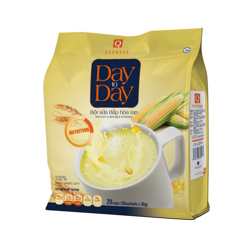 Bột Sữa Bắp Hòa Tan Day to Day - Trần Quang (20 gói x 30g)