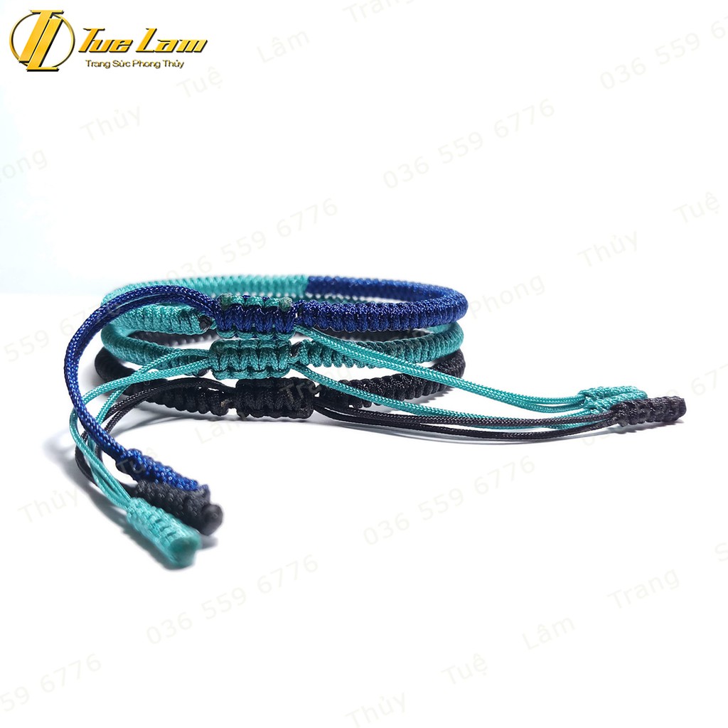 [DIY bracelets] Set 3 vòng tay may mắn Tibets tông xanh dương hợp mệnh - Tuệ Lâm
