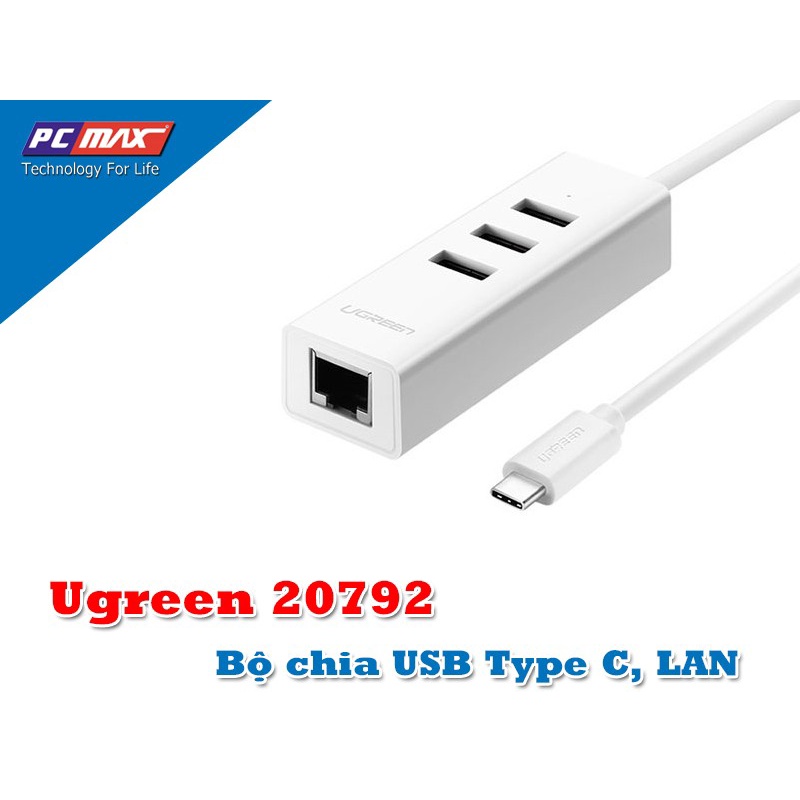 Cáp chuyển đổi USB Type-C to Lan 10/100 Mbps Ugreen UG-30287 - Hàng Chính Hãng | WebRaoVat - webraovat.net.vn