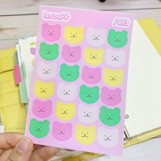 S013 - STICKER GẤU - PLANNER - BULLET JOURNAL - SCRAPBOOK - STICKER HÀN QUỐC