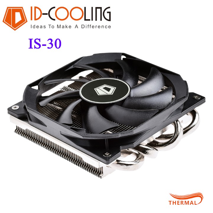 Quạt tản nhiệt cpu ID-Cooling IS-30 - Nhỏ gọn 30mm, dùng cho Mini-ITX, hiệu năng tốt