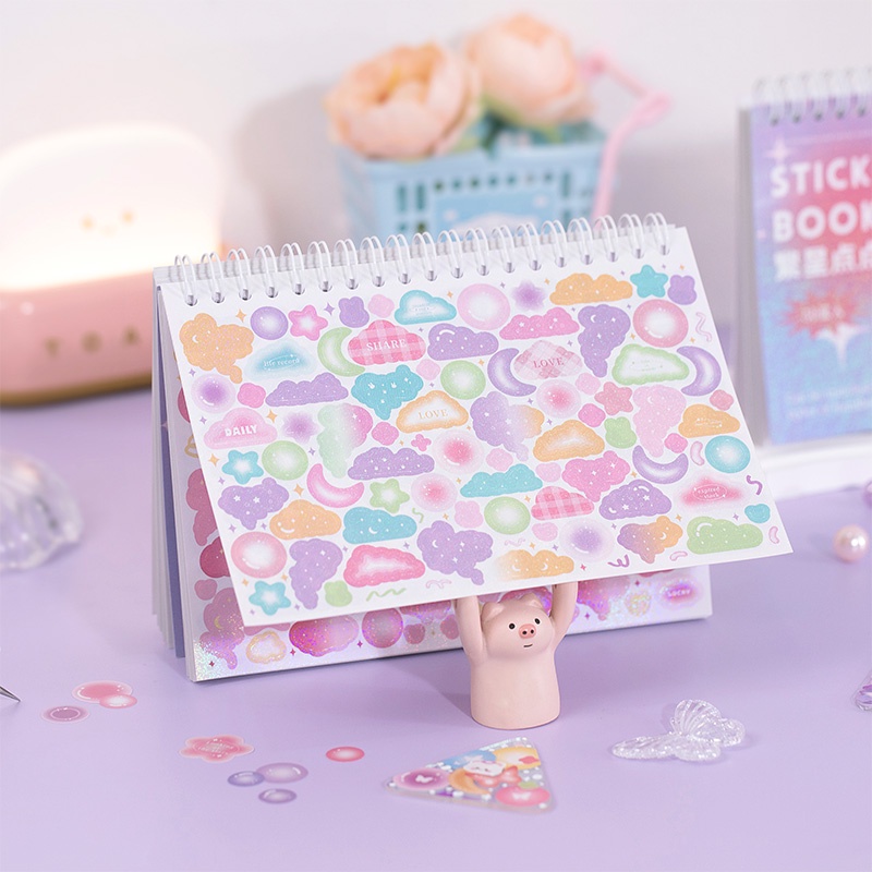 Bộ 50 Miếng Dán Trang Trí Sổ Tay Họa Tiết Hoạt Hình Dễ Thương