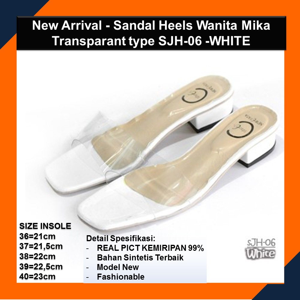 Giày Sandal Cao Gót Màu Trắng Trong Suốt Thời Trang Cho Nữ Sjh06