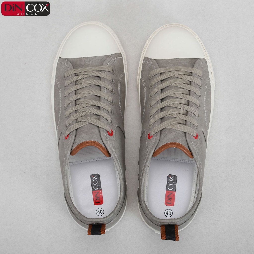 Giày Sneaker Da Nam DINCOX C11 Trẻ Trung, Năng Động LightGrey