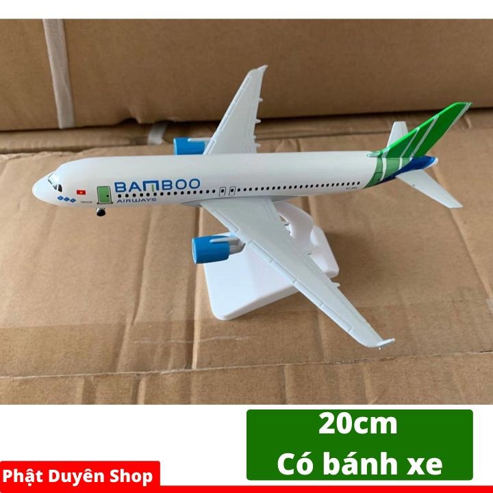[ishop268] Mô hình máy bay tĩnh Bamboo Airway - có 2 kích thước ( 16cm và 20cm) - Chất liệu Kim loại - Mua hàng an tâm