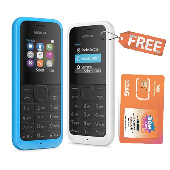 Điện thoại cổ 2 sim Nokia 105 pin khủng giá rẻ