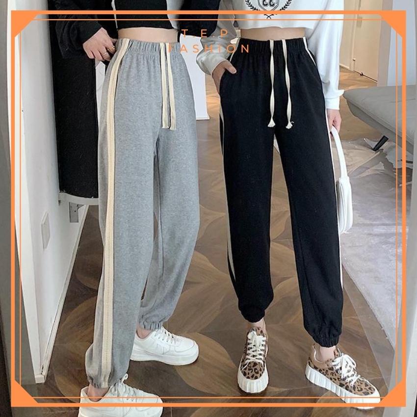 [MẪU MỚI] Quần Jogger Nữ Viền Trắng Dây Bản To Tep Fashion - JG001