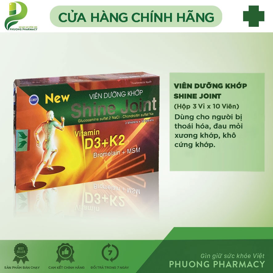 Viên dưỡng khớp Shine Joint new hộp 30 viên