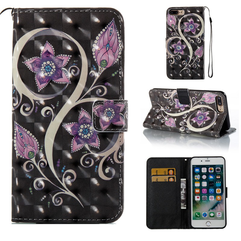 Ốp lưng thiết kế dạng gấp in hình cú mèo dễ thương cho iPhone 7 Plus 8 Plus 6 Plus 7/8/6/6S 5/5S | BigBuy360 - bigbuy360.vn