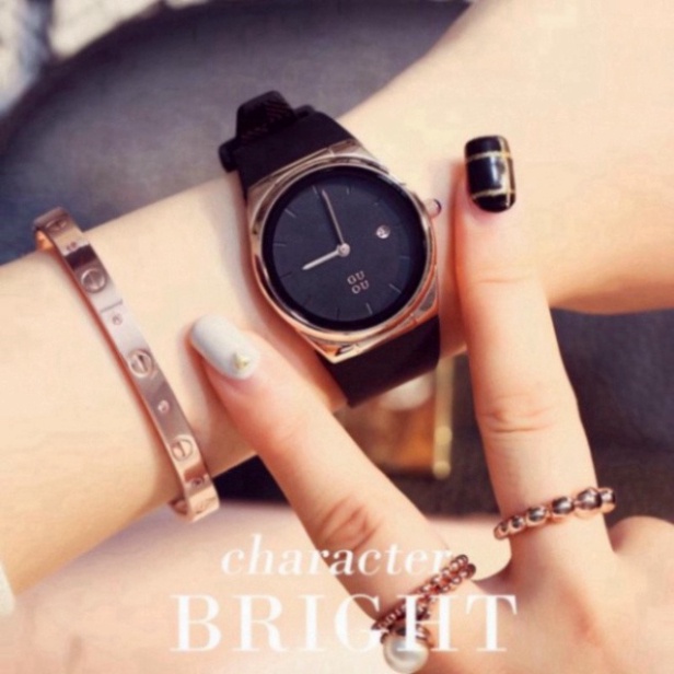 Đồng hồ nữ Guou 8160, thẻ bảo hành 12 tháng, dây silicon mẫu mới nhất 2021 | BigBuy360 - bigbuy360.vn